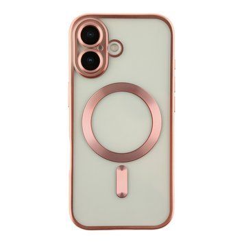 Чехол TPU Metallic Chrome Full Camera with Magsafe для iPhone 17 Chrome Rose 214-04604 фото