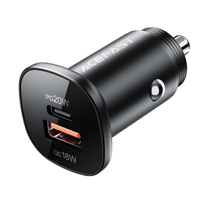 Автомобильное зарядное устройство для ACEFAST B1 mini 38W(USB-C+USB-A) dual-port metal car charger 656-00367 фото