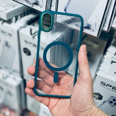 Чехол Cover Glossy Ardor Case with MagSafe для iPhone Xs Max Зеленый 214-01241 фото