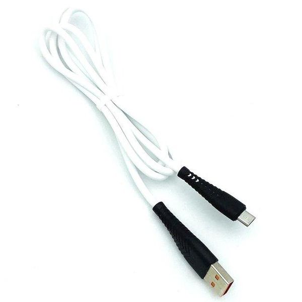 Кабель для зарядки и передачи данных Denmen D19V USB to Micro USB Белый 1 м 209-00117 фото