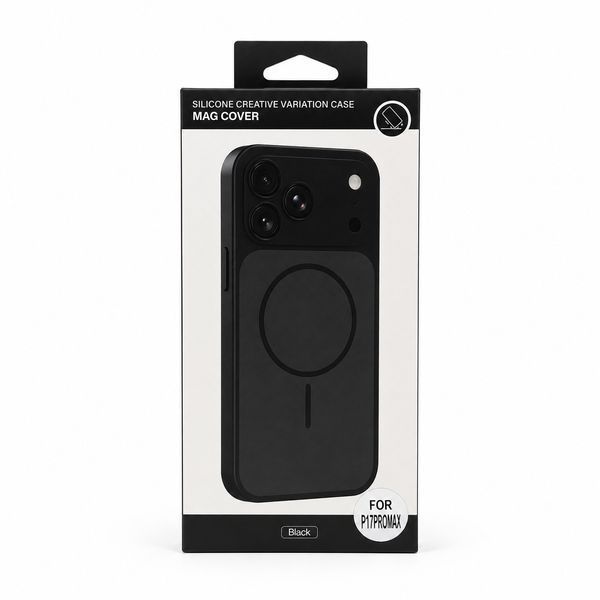 Чехол Silicone Creative Variation Case MAG COVER дизайн 17 Pro Max для Apple iPhone 17 Pro Max Black 666-05324 фото
