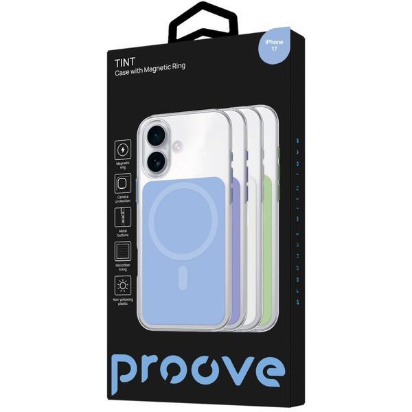 Чехол Proove Tint Case with Magnetic Ring iPhone 17 Mist blue PCTCIP170063 фото