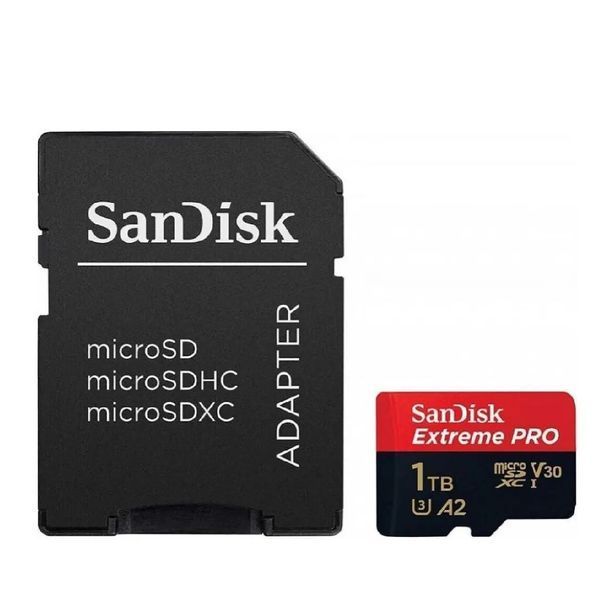 Карта пам'яті microSDXC (UHS-1 U3) SanDisk Extreme Pro A2 1TB class 10 V30 (R200MB/s,W140MB/s) (adapter) SDSQXCD-1T00-GN6MA фото