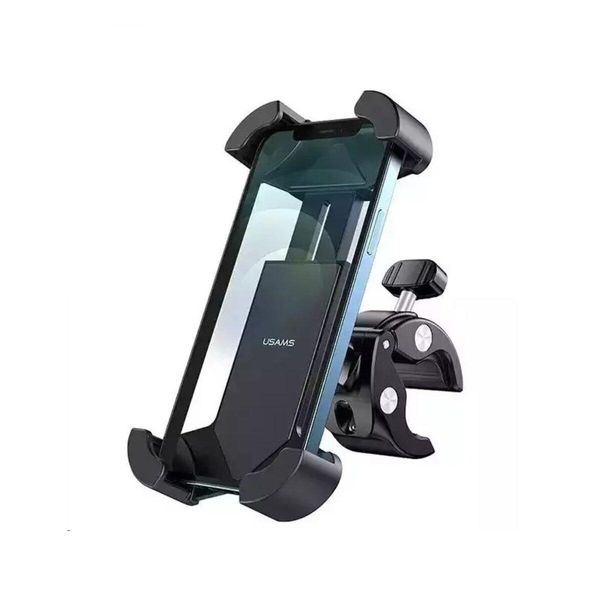 Велодержатель для мобильного Usams US-ZJ064 Cycling Shockproof Phone Holder Black 656-00414 фото