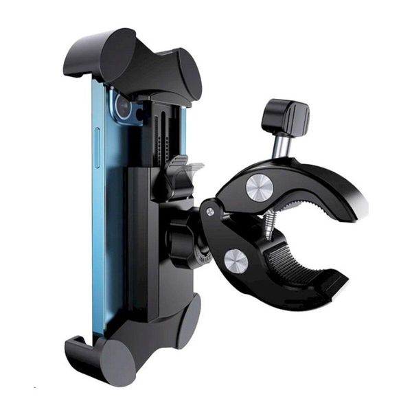 Велодержатель для мобильного Usams US-ZJ064 Cycling Shockproof Phone Holder Black 656-00414 фото