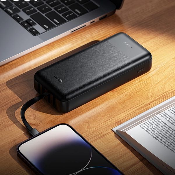 Внешний аккумулятор HOCO J163A Wonderful power bank with 4 cables (20000mAh) Black 6942007664592 фото