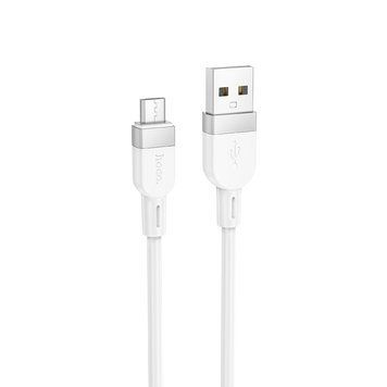 Кабель HOCO X109 Energy silicone charging data cable Micro(L=1M) White 6942007636230 фото