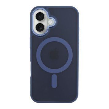Чехол TPU+PC Goldencis Matte with MagSafe для iPhone 16 Plus Dark Blue 214-03409 фото