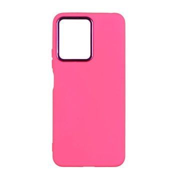 Чохол Silicone Cover Metal frame для Xiaomi Redmi Note 12 4G Shiny pink 208-03512 фото