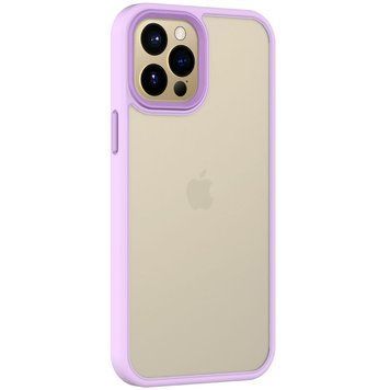 TPU+PC чохол Metal Buttons для Apple iPhone 12 Pro / 12 (6.1") Бузковий 777-08357 фото