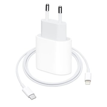 Комплект быстрой зарядки для iPhone, Адаптер питания 20W с кабелем USB-C - Lightning 209-00022 фото