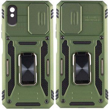 Ударостійкий чохол Camshield Army Ring для Xiaomi Redmi 9A Army Green 777-05115 фото