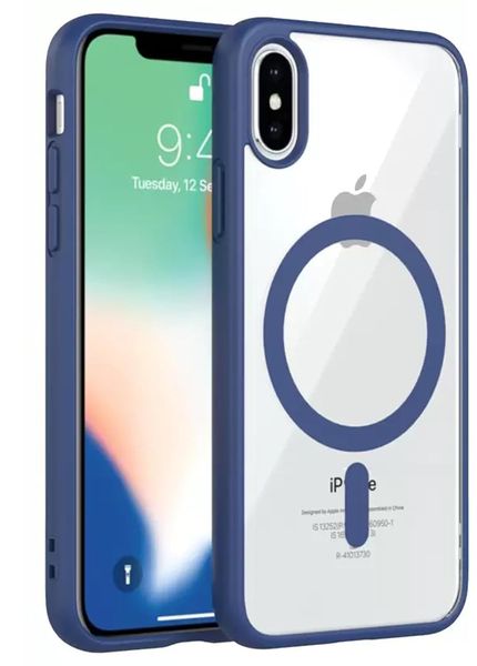 Чехол TPU Totu Color with Magsafe для iPhone X\Xs Синий 214-00533 фото