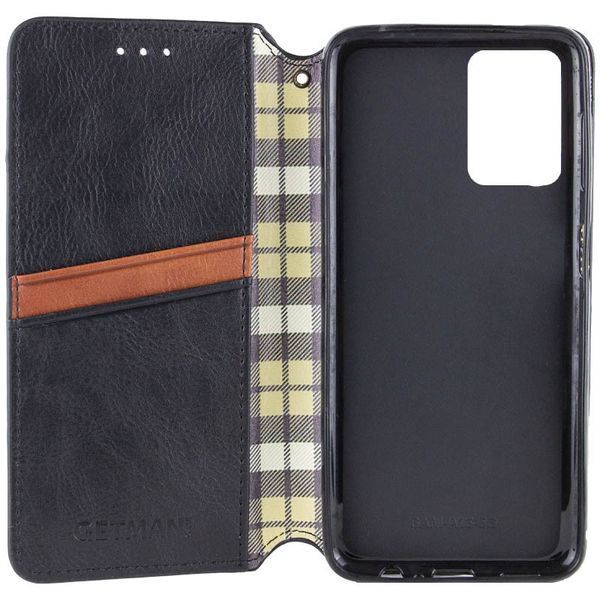 Шкіряний чохол-книжка GETMAN Cubic для Motorola Moto G05 / E15 Чорний 555-01600 фото