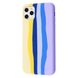 Силіконовий чохол Rainbow для iPhone 11 Pro Max Rainbow Mellow Yellow/Blue 888-00158 фото