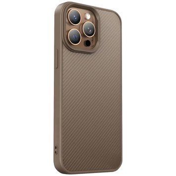 TPU чохол Carbon Protective with Magsafe для Apple iPhone 17 Pro (6.3") Coffee 777-08636 фото
