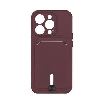 Чохол Colorfull Pocket Card з кишенею для карт для iPhone 14 Pro Maroon 208-01886 фото
