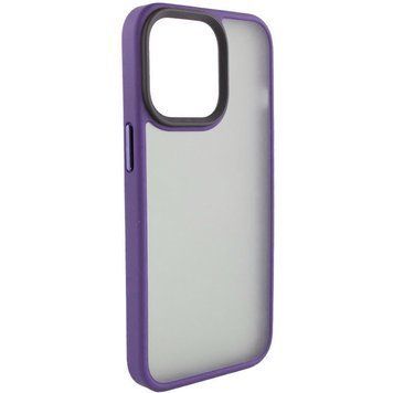 TPU+PC чохол Metal Buttons для Apple iPhone 12 Pro / 12 (6.1") Темно-фіолетовий 777-08358 фото
