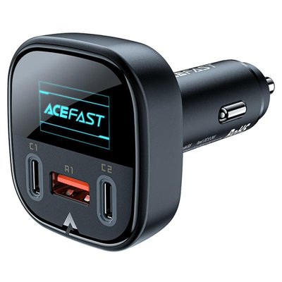 Автомобильное зарядное устройство для ACEFAST B5 101W (2C+A) metal car charger with OLED smart display 656-00369 фото