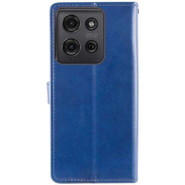 Шкіряний чохол-книжка GETMAN Gallant (PU) для Motorola Moto G75 5G Синій 777-06182 фото