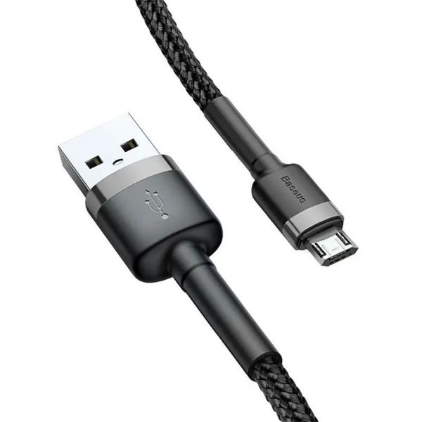 Кабель Baseus Cafule USB to Micro USB 1.5A 2м (CAMKLF-CG1) Черный 209-00192 фото