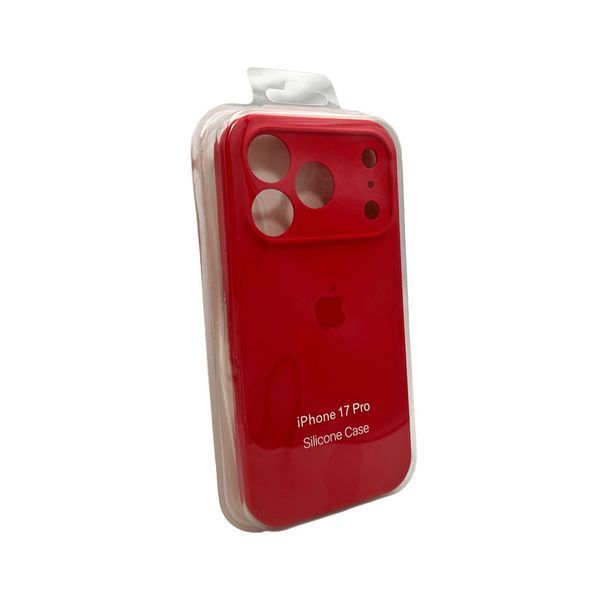 Силіконовий чохол з закритою камерою для iPhone 17 Pro Max Berry Red 666-04334 фото