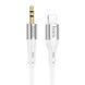 Аудиокабель HOCO UPA22 iP to 3.5mm male, silicone, 1m, White 6931474769480 фото 1