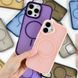 Силиконовый чехол Matte Color Case With Magnetic Thin Circle для iPhone 13 Pro Pink 214-03030 фото 4