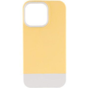 Чохол TPU+PC Bichromatic для Apple iPhone 13 Pro (6.1") Creamy-yellow / White 555-03983 фото