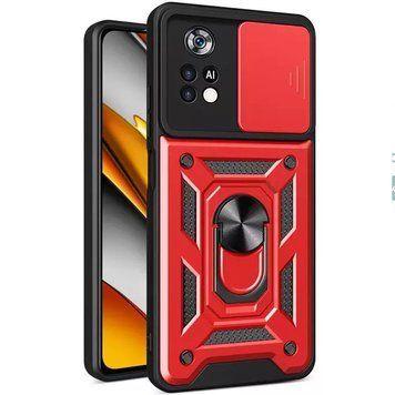 Ударостійкий чохол Camshield Serge Ring для Xiaomi Poco M4 Pro 4G Red 777-04570 фото