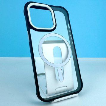 Силиконовый чехол Crystal Clear Drop Resistance with MagSafe для iPhone 13 Черный 214-00334 фото