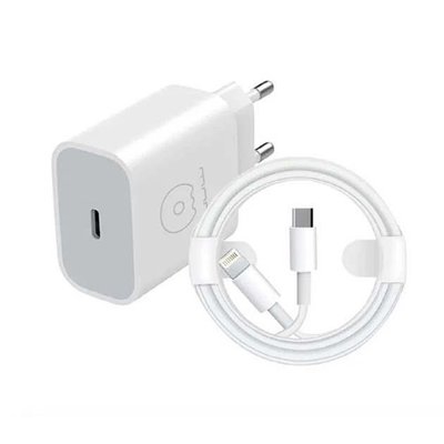 Комплект зарядки для iPhone WUW T53 Type-C to Lightning 2.4A Белый 209-00263 фото