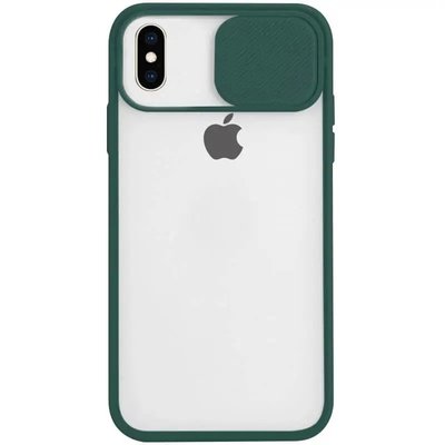 Чохол Camshield mate TPU зі шторкою для камери для iPhone Xs Зелений 206-00023 фото