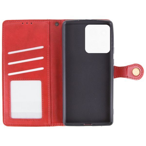 Шкіряний чохол-книжка GETMAN Gallant (PU) для Motorola Moto G75 5G Red 777-06183 фото
