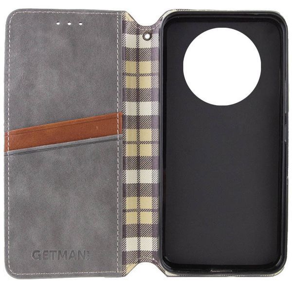 Кожаный чехол-книжка GETMAN Cubic для Xiaomi Redmi A3 Серый 555-01702 фото