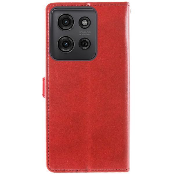 Шкіряний чохол-книжка GETMAN Gallant (PU) для Motorola Moto G75 5G Red 777-06183 фото