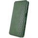 Шкіряний чохол-книжка GETMAN Cubic для Motorola Moto G05 / E15 Зелений 555-01602 фото 4