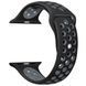 Силиконовый ремешок с перфорацией для Apple Watch 42/44/45/49 mm Черно-серый 212-00165 фото