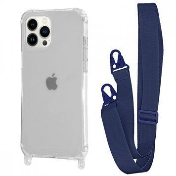 Чохол WAVE Clear Case With Strap для Iphone 15 Pro Midnight Blue 208-05301 фото