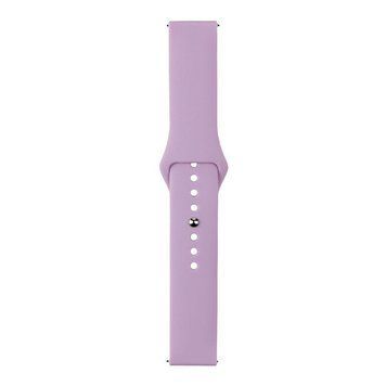 Ремінець Универс 20mm Silicone Original Button Design для Samsung/Amazfit/Huawei Lavander 212-02698 фото