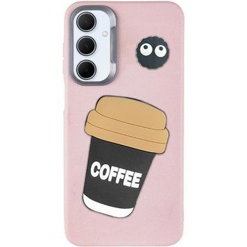 Чехол TPU Leather Toys для Xiaomi Redmi 13C / Poco C65 Coffee / Pink 555-00910 фото