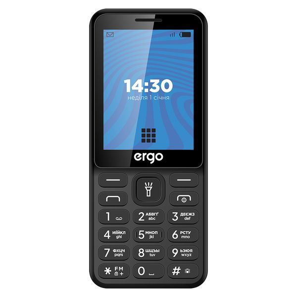 Мобільний телефон Ergo E284 Black E284 Black фото
