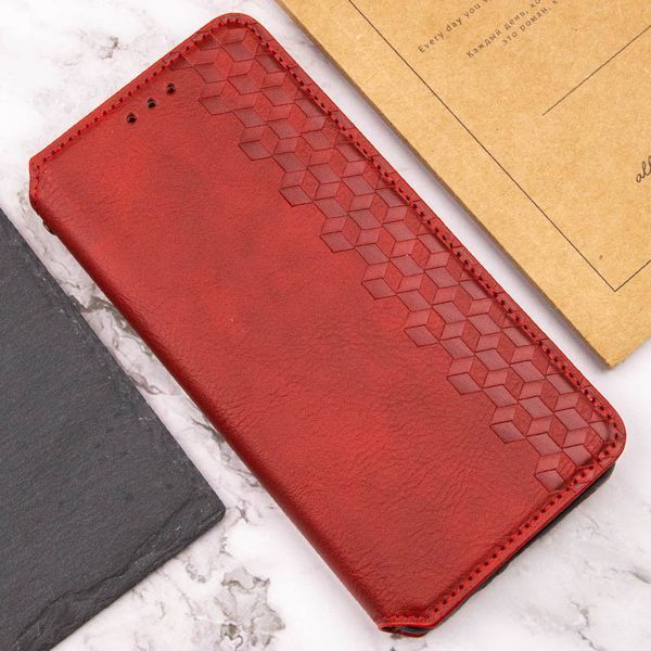 Шкіряний чохол-книжка GETMAN Cubic для Motorola Moto G05 / E15 Червоний 555-01603 фото