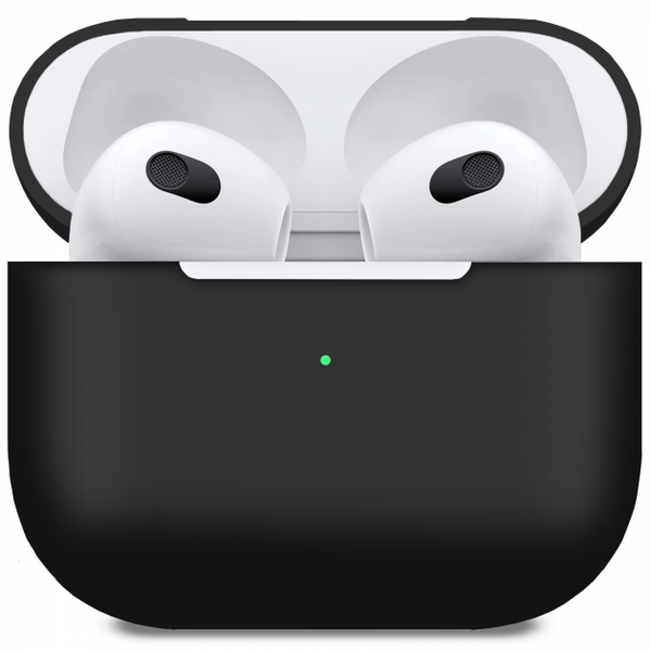 Силиконовый чехол для наушников AirPods 3 Black 203-00042 фото