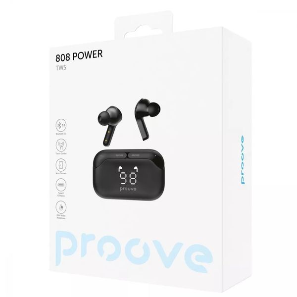 Беспроводные наушники Proove 808 Power TWS Черные 202-00260 фото