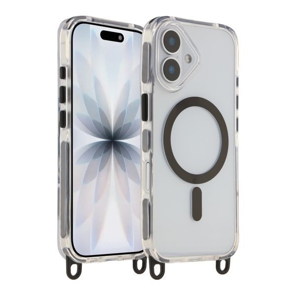 Чохол TPU+PC LanyardCase with MagSafe для iPhone 17 Black 2020000499930 фото