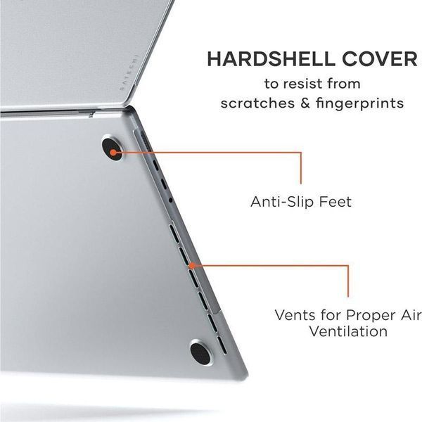 Чохол-накладка Clear Shell для Apple MacBook Pro 14.2" (A2442/A2779/A2918/A2992/A3112/A3185/A3401) Прозорий 656-08523 фото