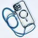 Чохол Crossbody Lanyard with Magsafe зі шнурком для iPhone 16 Pro Light Blue 214-02692 фото