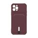 Чохол Colorfull Pocket Card з кишенею для карт для iPhone 12 Pro Maroon 208-01826 фото