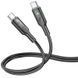 Дата кабель Hoco U120 Transparent explore intelligent power-off PD 60W Type-C to Type-C (1.2m) Black ILSO-00000066088-2 фото 2
